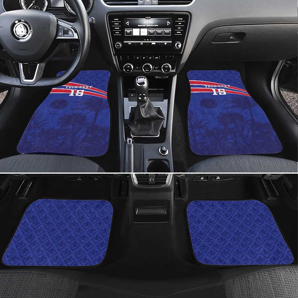 Custom Haiti Football Car Mats Les Grenadiers - Royal Palm - Wonder Print Shop