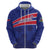 Custom Haiti Football Zip Hoodie Les Grenadiers - Royal Palm - Wonder Print Shop