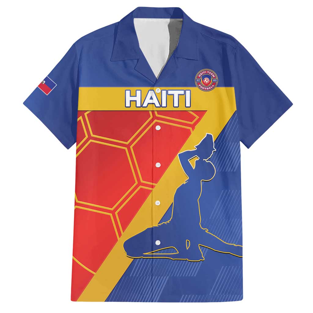 Custom Haiti Football Hawaiian Shirt Neg Marron Go Ayiti - Wonder Print Shop