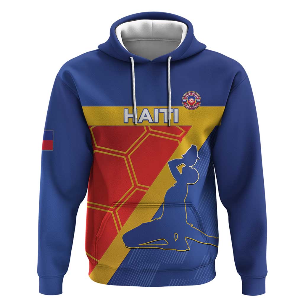 Custom Haiti Football Hoodie Neg Marron Go Ayiti - Wonder Print Shop