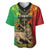 Personalised Ethiopia Baseball Jersey Lion Of Judah Mix African Pattern - Wonder Print Shop