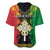 Personalised Ethiopia Baseball Jersey Lion Of Judah Mix African Pattern - Wonder Print Shop