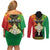 Personalised Ethiopia Couples Matching Off Shoulder Short Dress and Long Sleeve Button Shirt Lion Of Judah Mix African Pattern