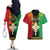 Personalised Ethiopia Couples Matching Off The Shoulder Long Sleeve Dress and Hawaiian Shirt Lion Of Judah Mix African Pattern