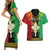 Personalised Ethiopia Couples Matching Short Sleeve Bodycon Dress and Hawaiian Shirt Lion Of Judah Mix African Pattern - Wonder Print Shop