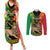 Personalised Ethiopia Couples Matching Summer Maxi Dress and Long Sleeve Button Shirt Lion Of Judah Mix African Pattern