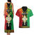 Personalised Ethiopia Couples Matching Tank Maxi Dress and Hawaiian Shirt Lion Of Judah Mix African Pattern