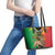 Personalised Ethiopia Leather Tote Bag Lion Of Judah Mix African Pattern