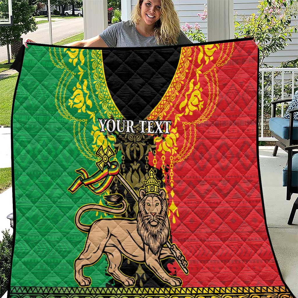 Personalised Ethiopia Quilt Lion Of Judah Mix African Pattern