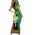 Personalised Ethiopia Short Sleeve Bodycon Dress Lion Of Judah Mix African Pattern