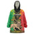 Personalised Ethiopia Wearable Blanket Hoodie Lion Of Judah Mix African Pattern