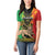 Personalised Ethiopia Women Polo Shirt Lion Of Judah Mix African Pattern