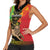 Personalised Ethiopia Women Sleeveless Polo Shirt Lion Of Judah Mix African Pattern