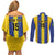 Custom Tanzania Football Couples Matching Off Shoulder Short Dress and Long Sleeve Button Shirt Sporty Style