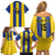 Custom Tanzania Football Family Matching Off Shoulder Short Dress and Hawaiian Shirt Sporty Style