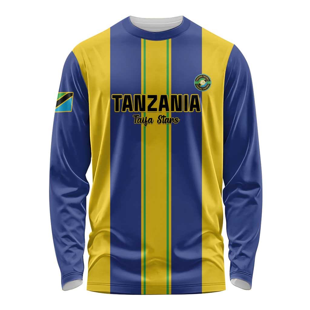 Custom Tanzania Football Long Sleeve Shirt Sporty Style