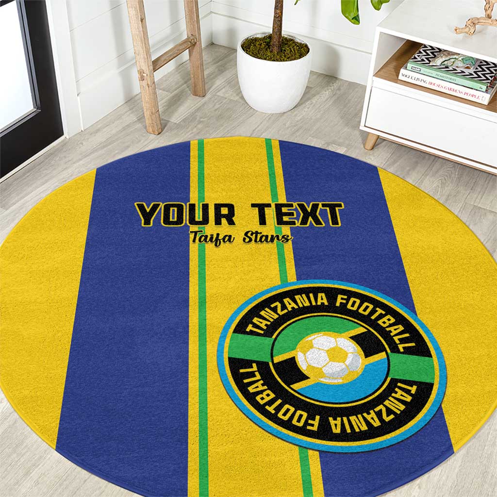 Custom Tanzania Football Round Carpet Sporty Style