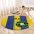 Custom Tanzania Football Round Carpet Sporty Style