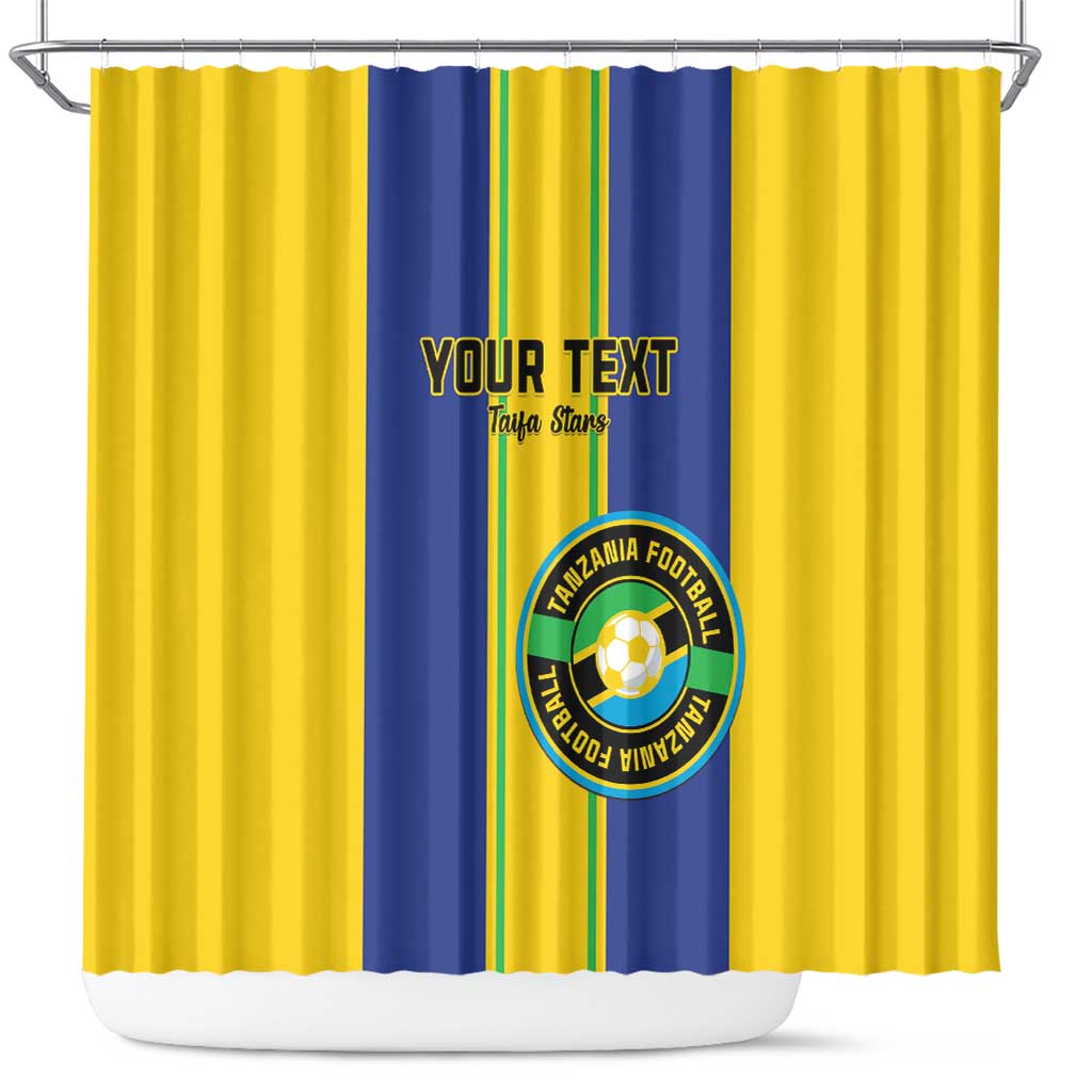 Custom Tanzania Football Shower Curtain Sporty Style