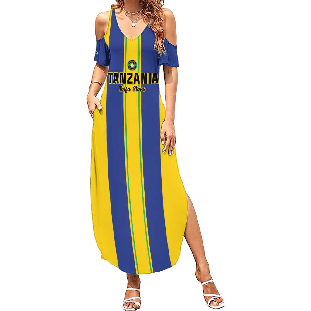 Custom Tanzania Football Summer Maxi Dress Sporty Style