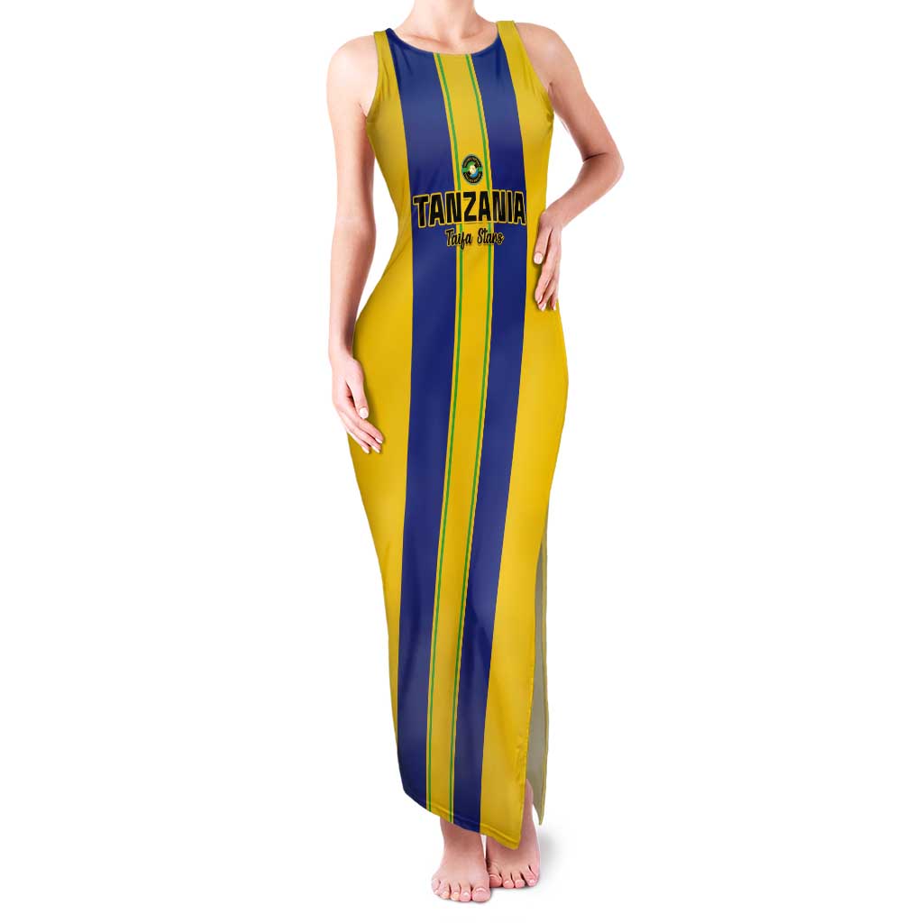 Custom Tanzania Football Tank Maxi Dress Sporty Style