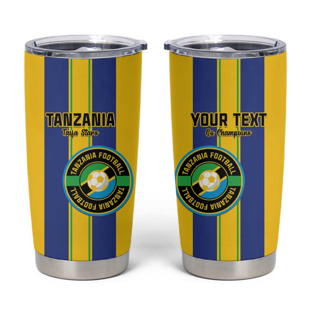 Custom Tanzania Football Tumbler Cup Sporty Style