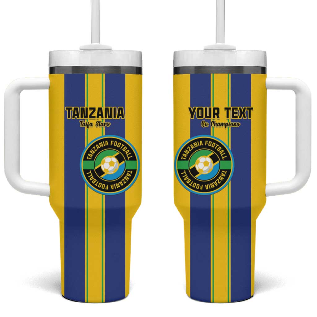 Custom Tanzania Football Tumbler With Handle Sporty Style