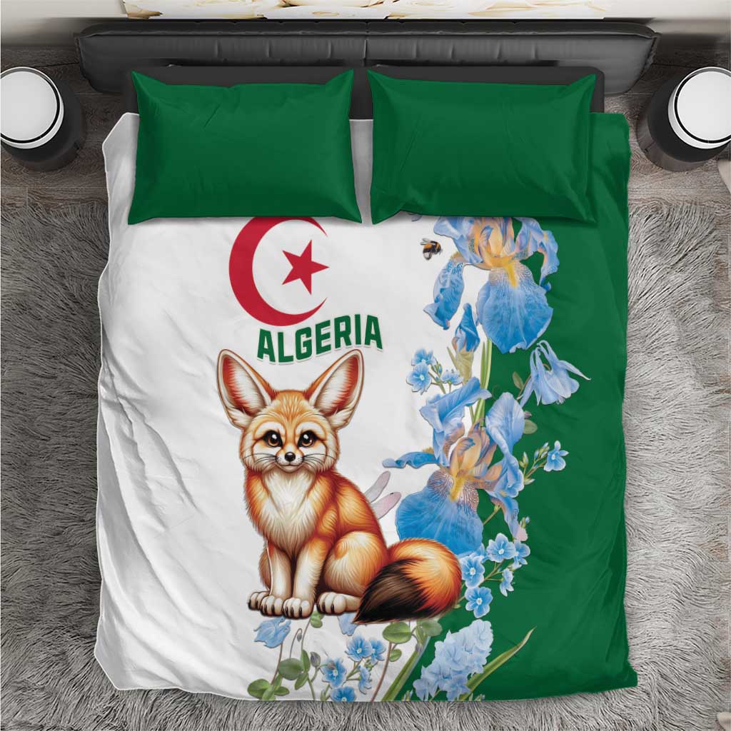 Algeria Fennec Fox Bedding Set Blue Isris Flower