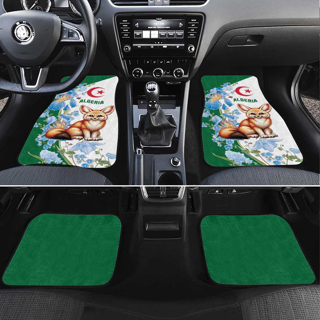 Algeria Fennec Fox Car Mats Blue Isris Flower