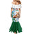 Algeria Fennec Fox Family Matching Mermaid Dress and Hawaiian Shirt Blue Isris Flower