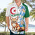 Algeria Fennec Fox Hawaiian Shirt Blue Isris Flower