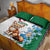 Algeria Fennec Fox Quilt Bed Set Blue Isris Flower