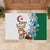 Algeria Fennec Fox Rubber Doormat Blue Isris Flower