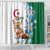 Algeria Fennec Fox Shower Curtain Blue Isris Flower