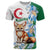 Algeria Fennec Fox T Shirt Blue Isris Flower