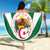 Personalised Algeria Beach Blanket Coat Of Arms With Islamic Pattern