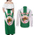 Personalised Algeria Couples Matching Off Shoulder Maxi Dress and Long Sleeve Button Shirt Coat Of Arms With Islamic Pattern