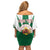 Personalised Algeria Family Matching Off Shoulder Short Dress and Hawaiian Shirt Coat Of Arms With Islamic Pattern