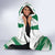 Personalised Algeria Hooded Blanket Coat Of Arms With Islamic Pattern