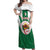 Personalised Algeria Off Shoulder Maxi Dress Coat Of Arms With Islamic Pattern