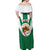 Personalised Algeria Off Shoulder Maxi Dress Coat Of Arms With Islamic Pattern