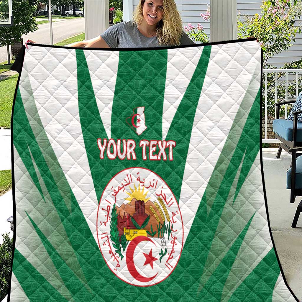 Personalised Algeria Quilt Coat Of Arms With Islamic Pattern