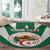 Personalised Algeria Round Carpet Coat Of Arms With Islamic Pattern