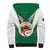 Personalised Algeria Sherpa Hoodie Coat Of Arms With Islamic Pattern