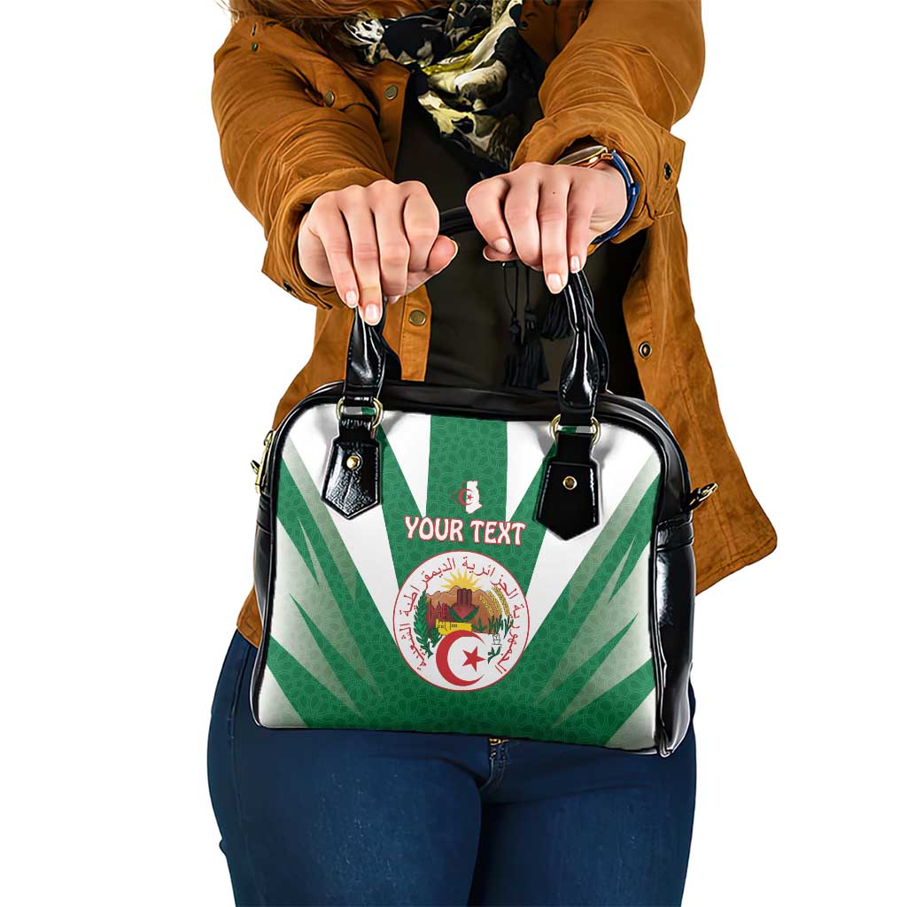 Personalised Algeria Shoulder Handbag Coat Of Arms With Islamic Pattern