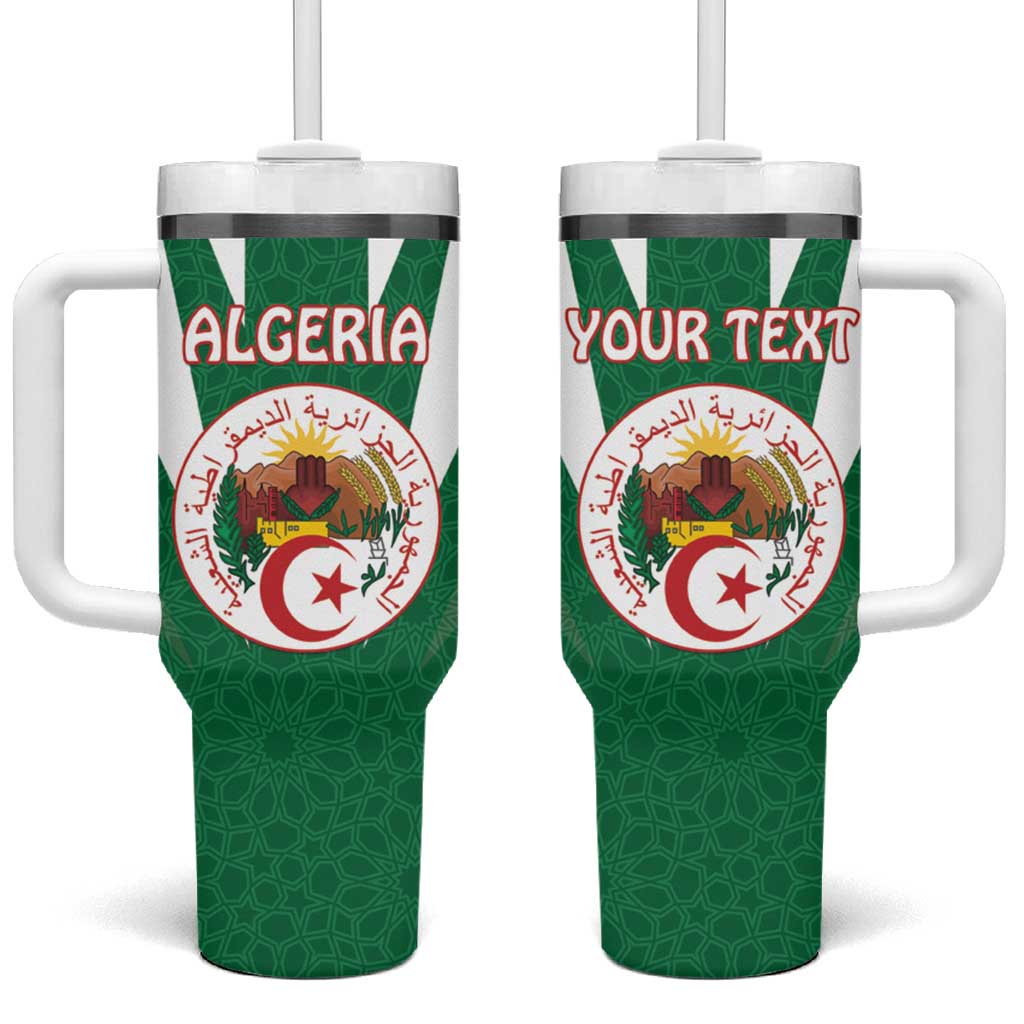 Personalised Algeria Tumbler With Handle Coat Of Arms With Islamic Pattern