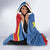 Personalised DR Congo Hooded Blanket Coat Of Arms African Pattern