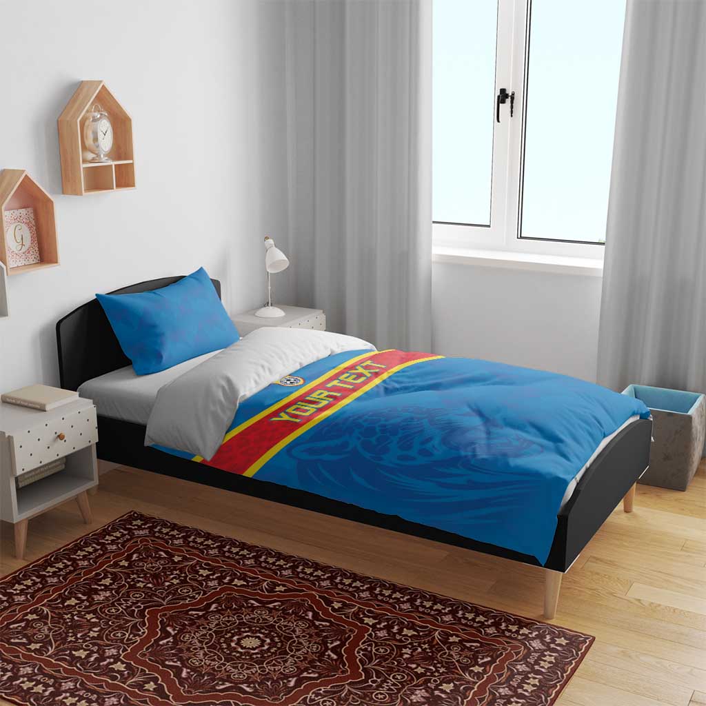 Custom DR Congo Football Bedding Set Go Les Léopards
