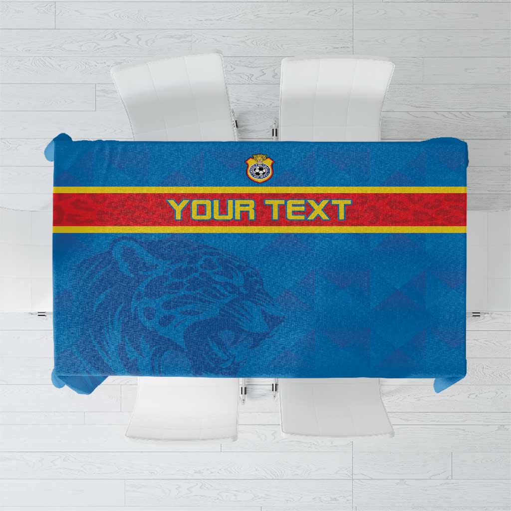 Custom DR Congo Football Tablecloth Go Les Léopards