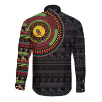 Cameroon Long Sleeve Button Shirt African Tribal Pattern